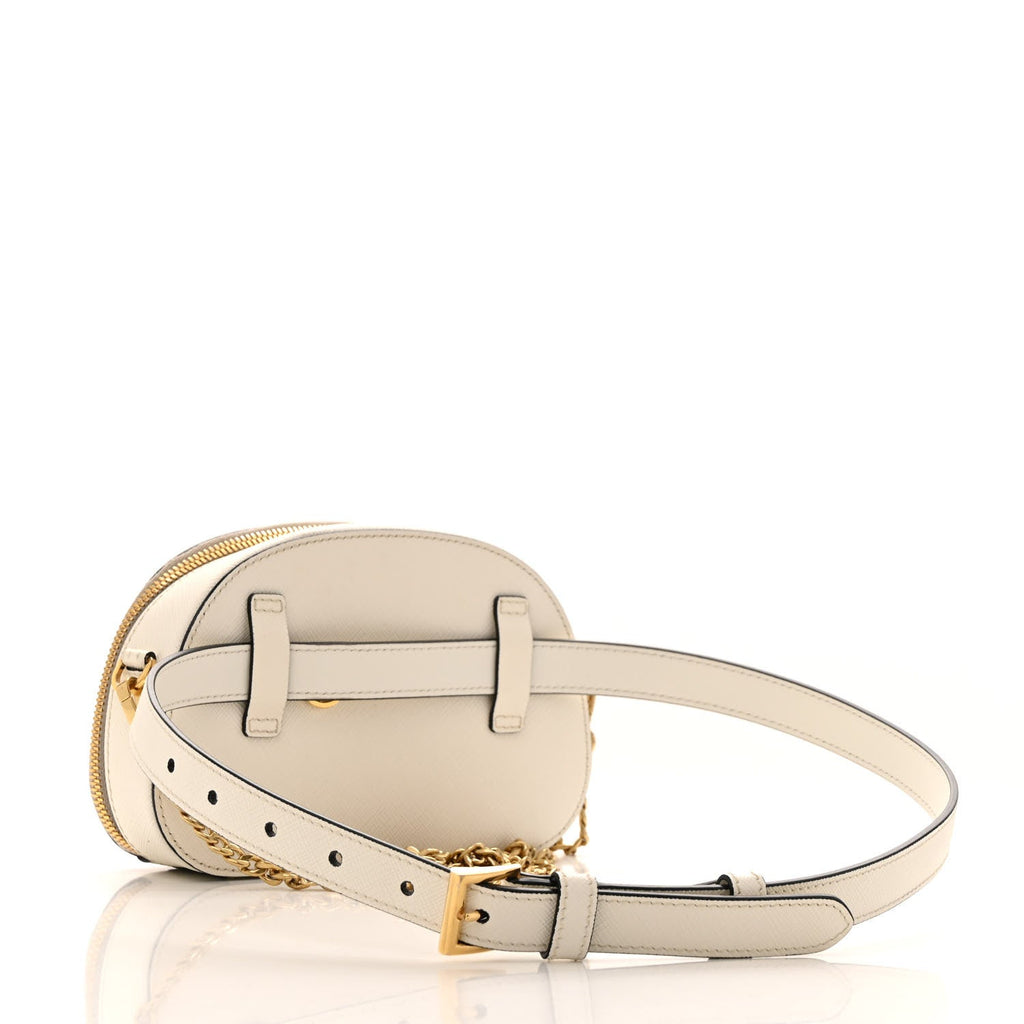 Saffiano Lux Odette Belt Bag White