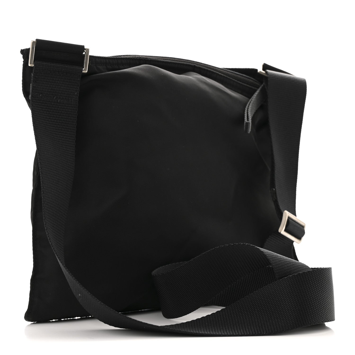 Nylon Vela Flat Messenger Bag Black