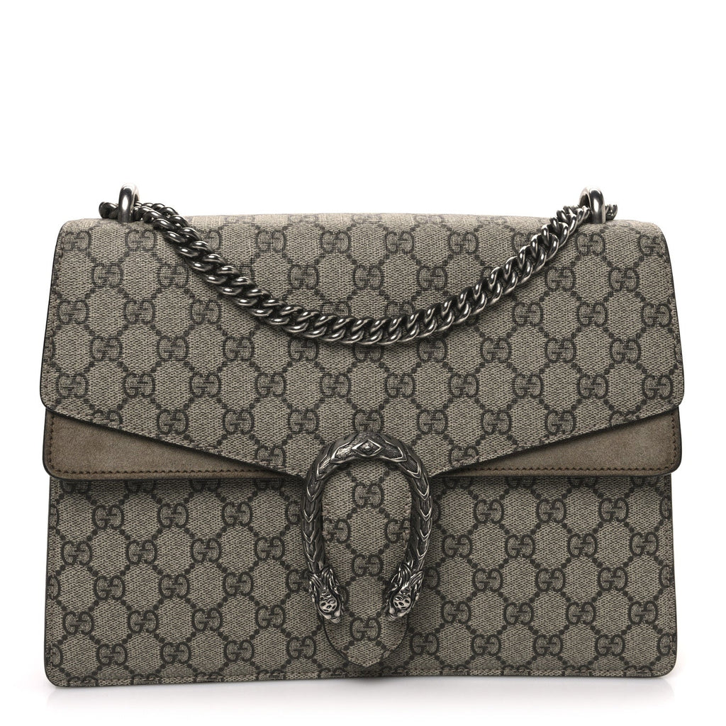 GG Supreme Monogram Medium Dionysus Shoulder Bag Taupe