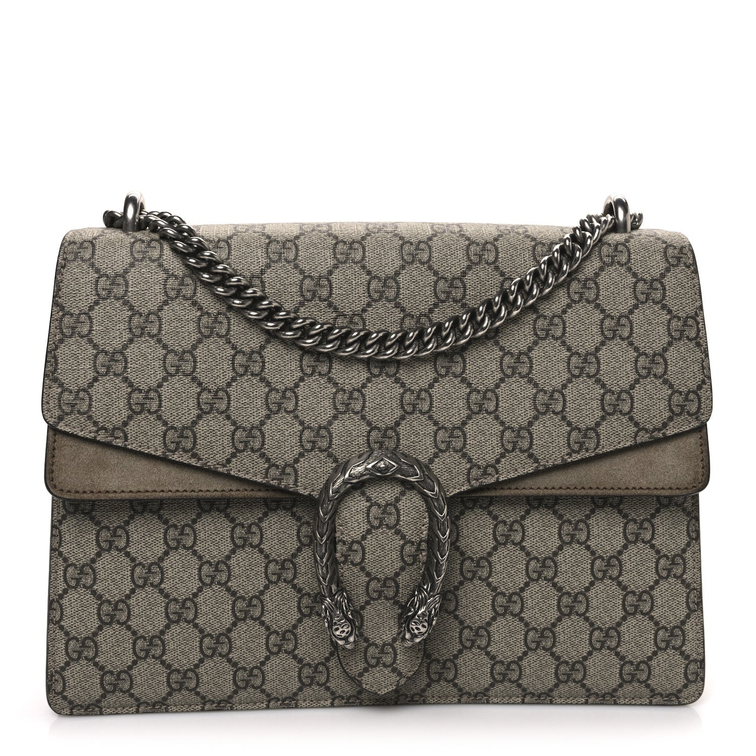 GG Supreme Monogram Medium Dionysus Shoulder Bag Taupe