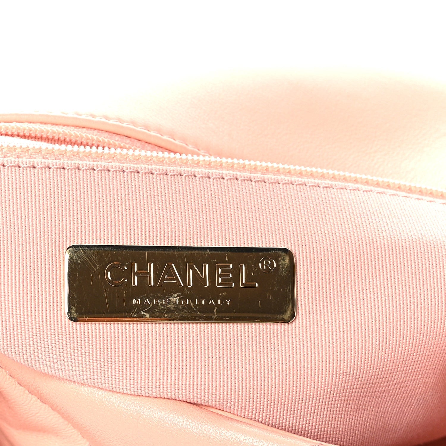Lambskin Quilted Medium Chanel 19 Flap Light Pink
