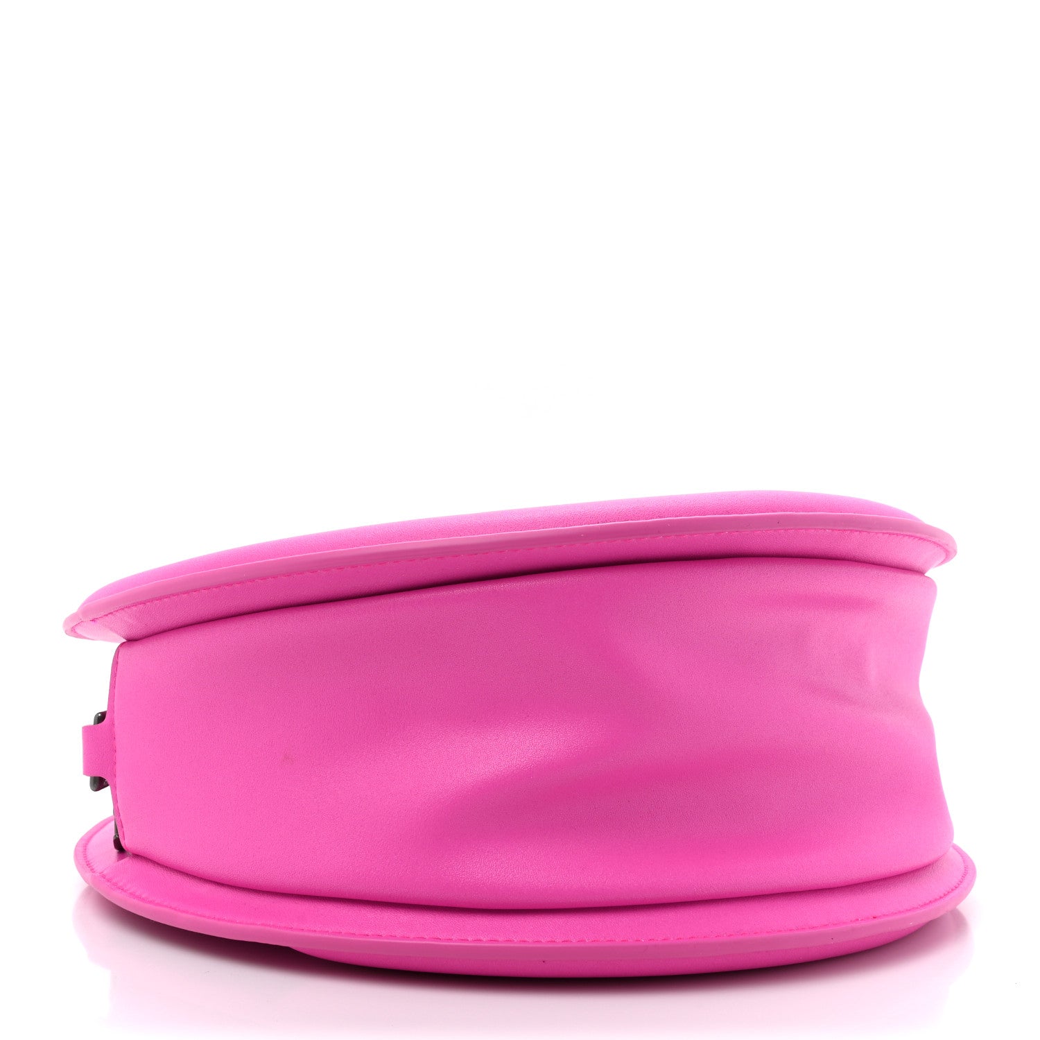 Vegan Leather Round Circle Bag Azalea