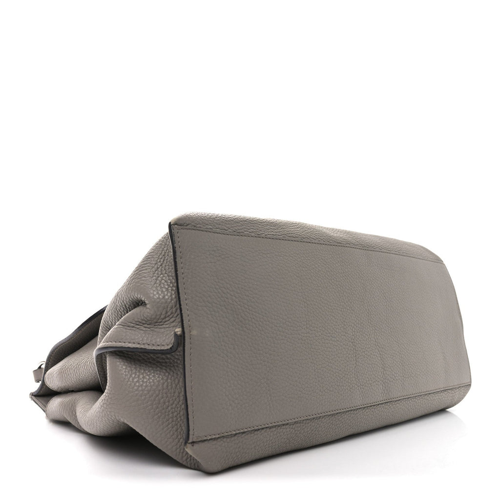 Cellarius Calfskin Large Bamboo Daily Top Handle Bag Storm Grey
