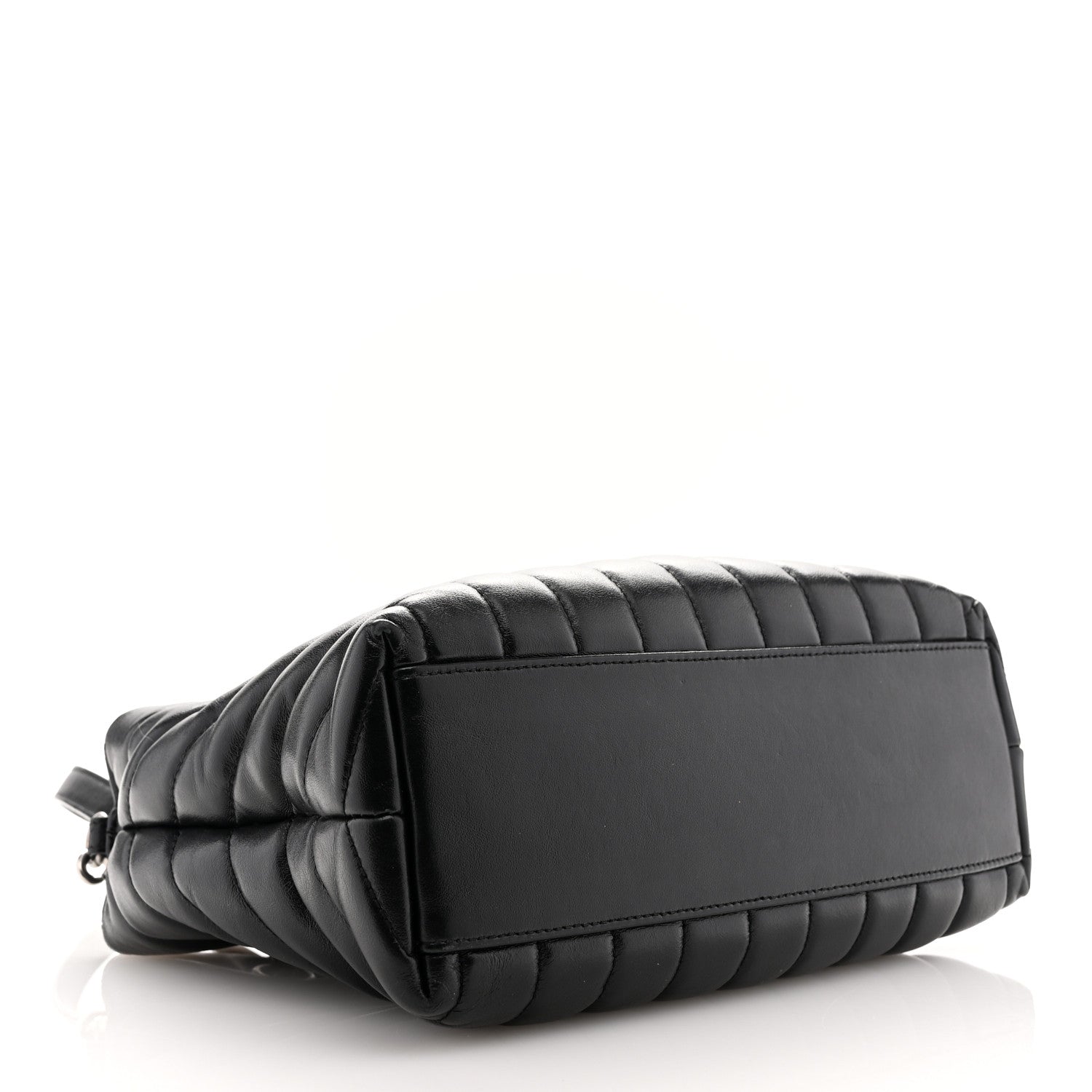 Calfskin Y Quilted Monogram Small Loulou Shopper Black