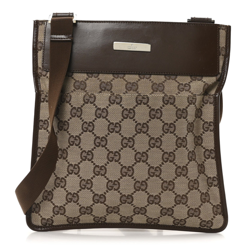 Monogram Messenger Crossbody Bag Brown