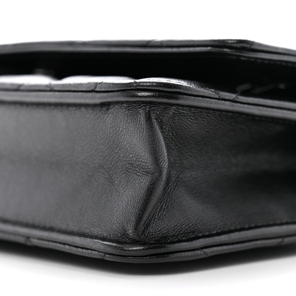 Lambskin Quilted Wallet On Chain WOC So Black