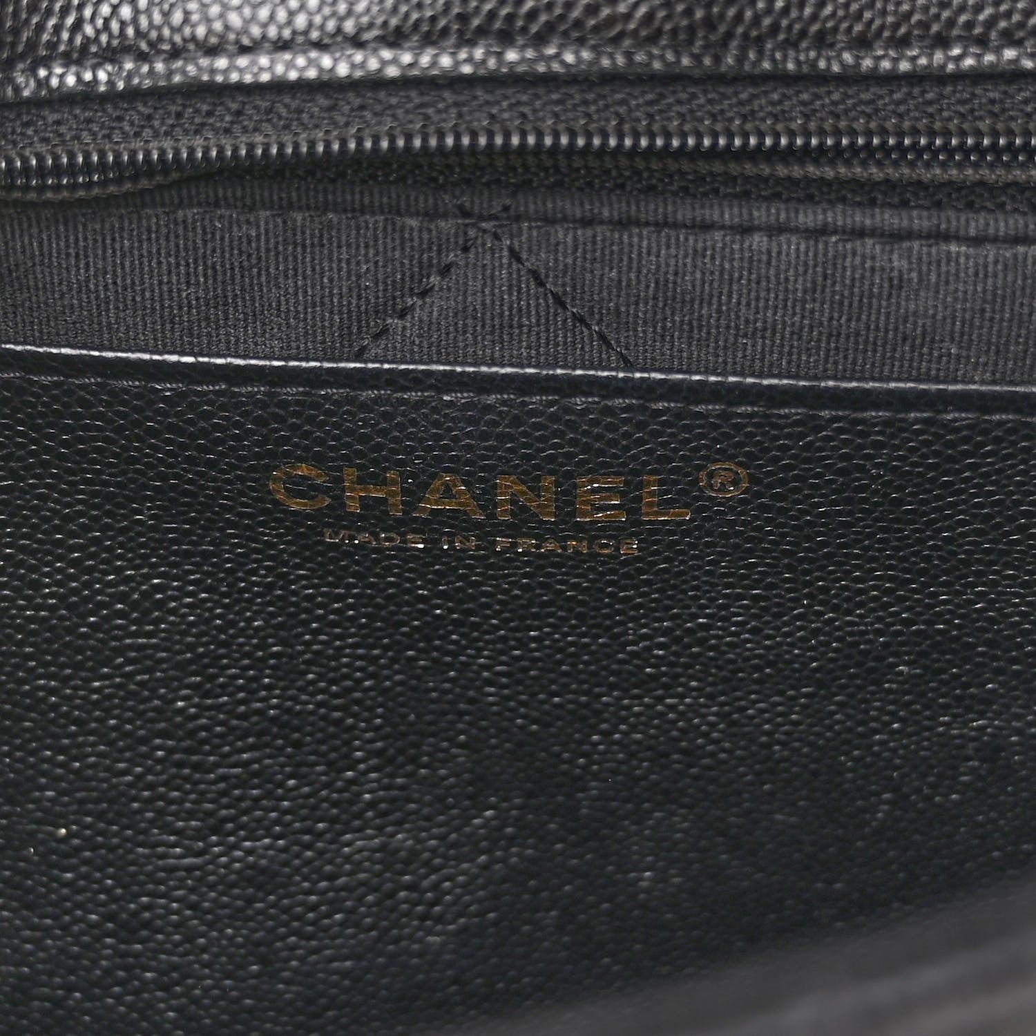 Caviar Quilted CC Large Flap Black