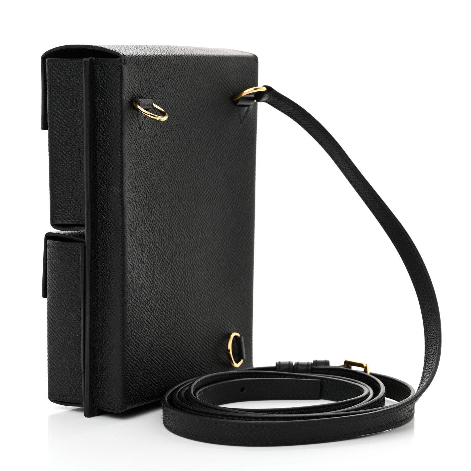 Epsom Kelly Multi Pocket Pochette To Go Black