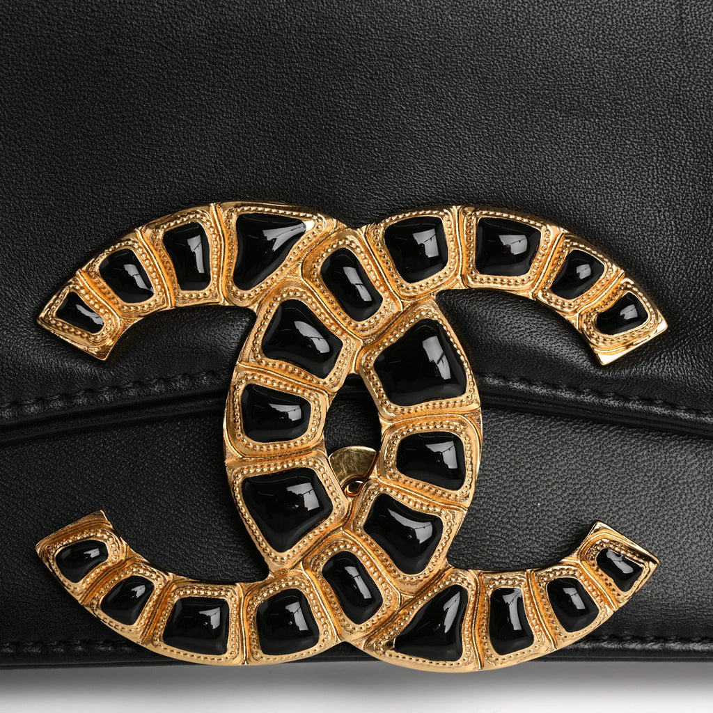 Lambskin Evening In Egypt Clutch Black