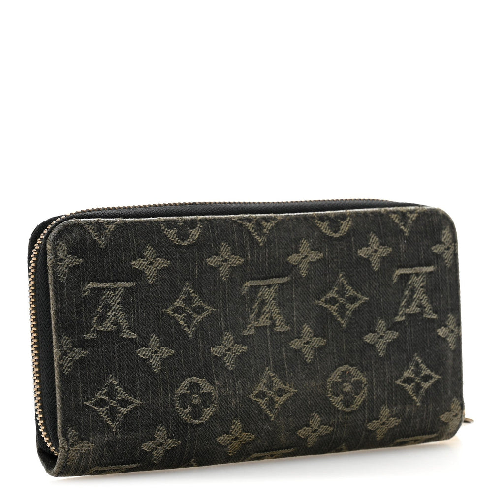 Denim Zippy Wallet Black