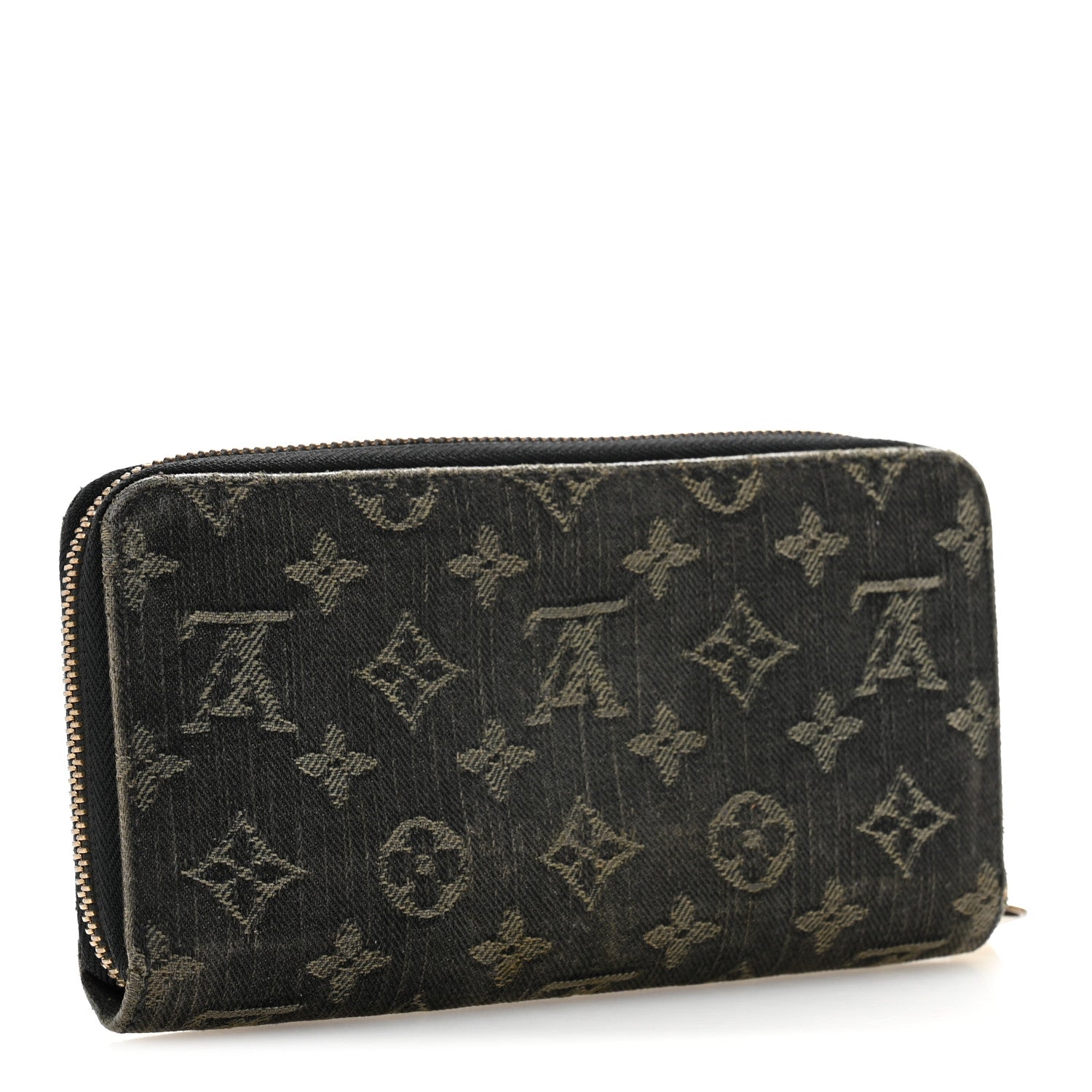 Denim Zippy Wallet Black