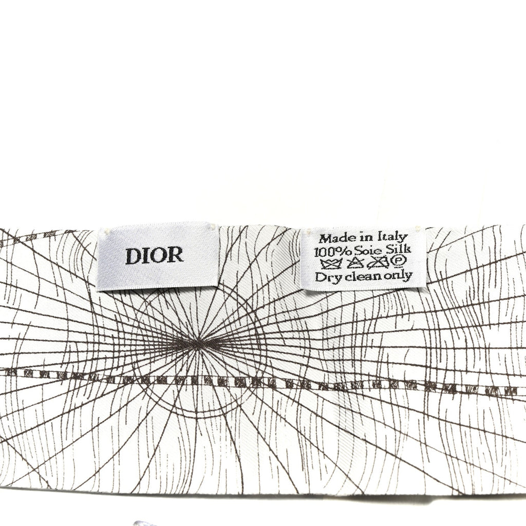 Silk ABCDior "M" Mitzah Scarf  Gris Anthracite