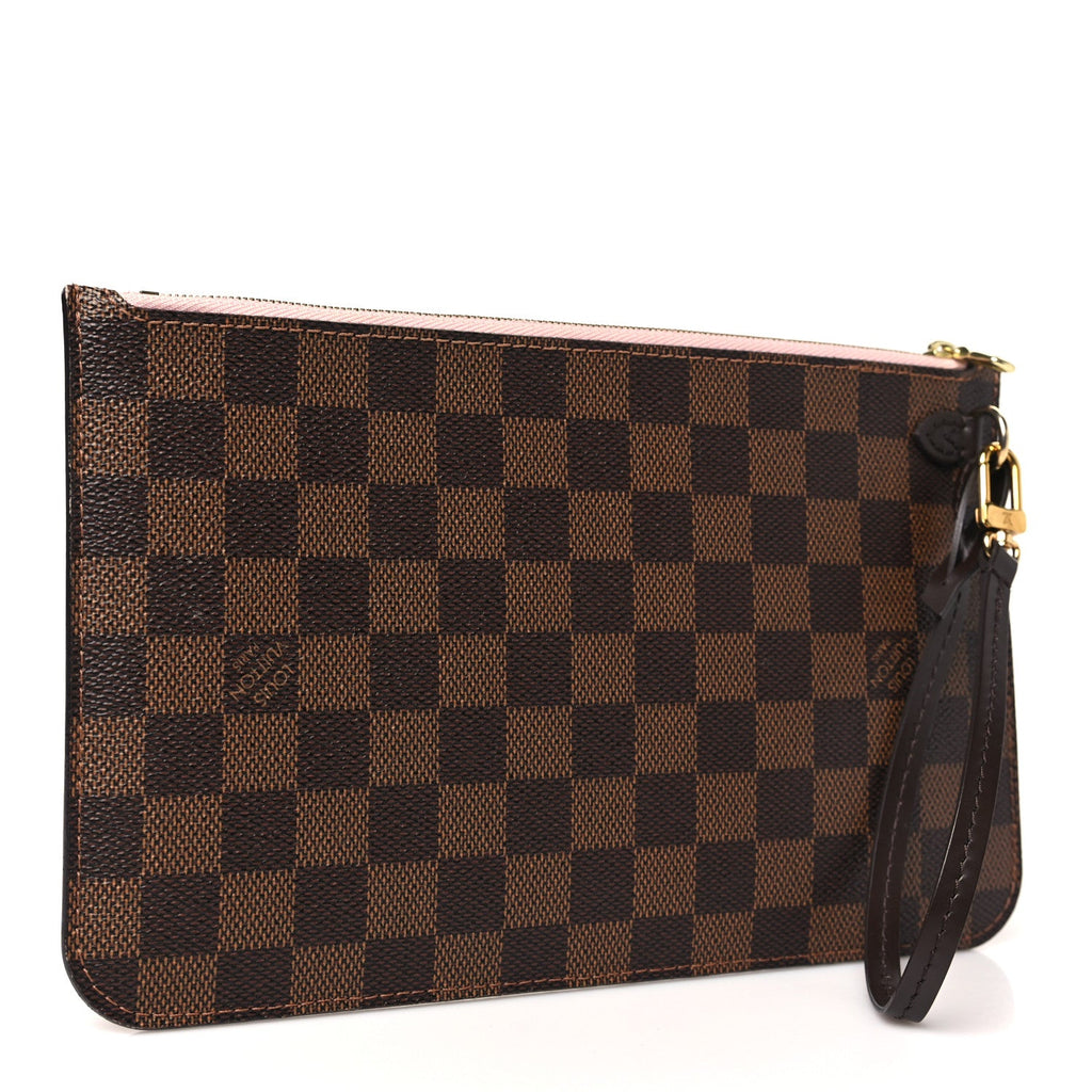 Damier Ebene Neverfull MM GM Pochette Rose Ballerine