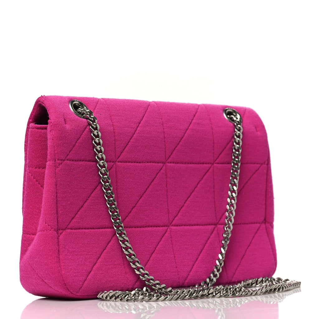 Jersey Wool Patchwork Monogram Medium Jamie Fuchsia