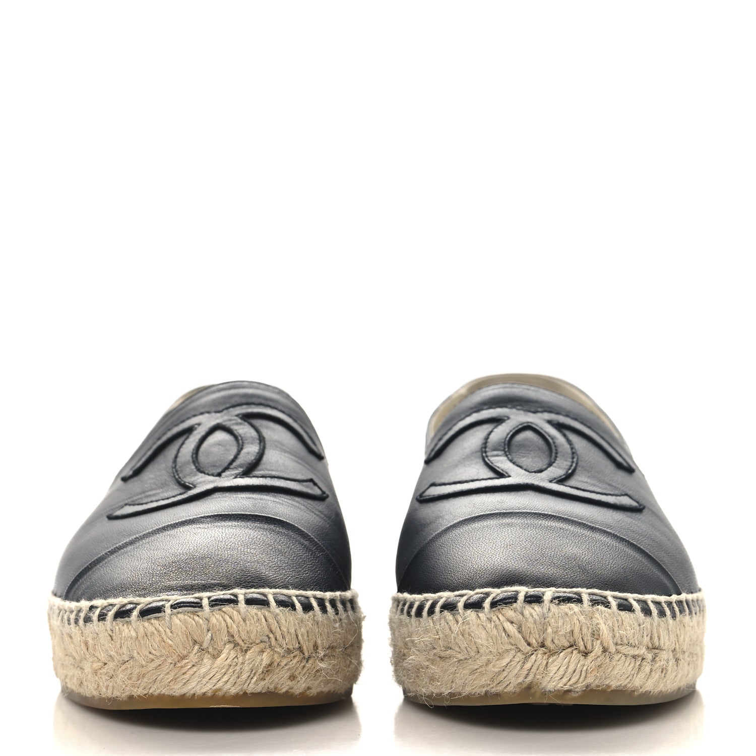 Lambskin CC Espadrilles 37 Dark Navy
