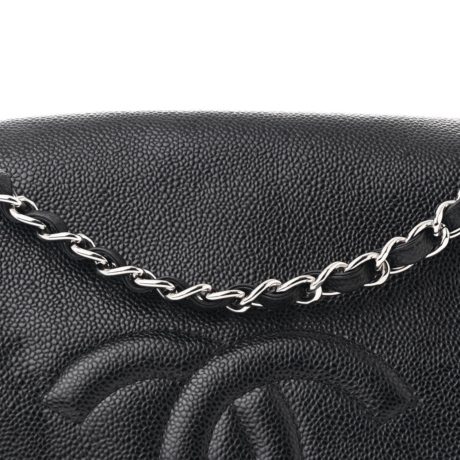Caviar Large Timeless CC Flap Black