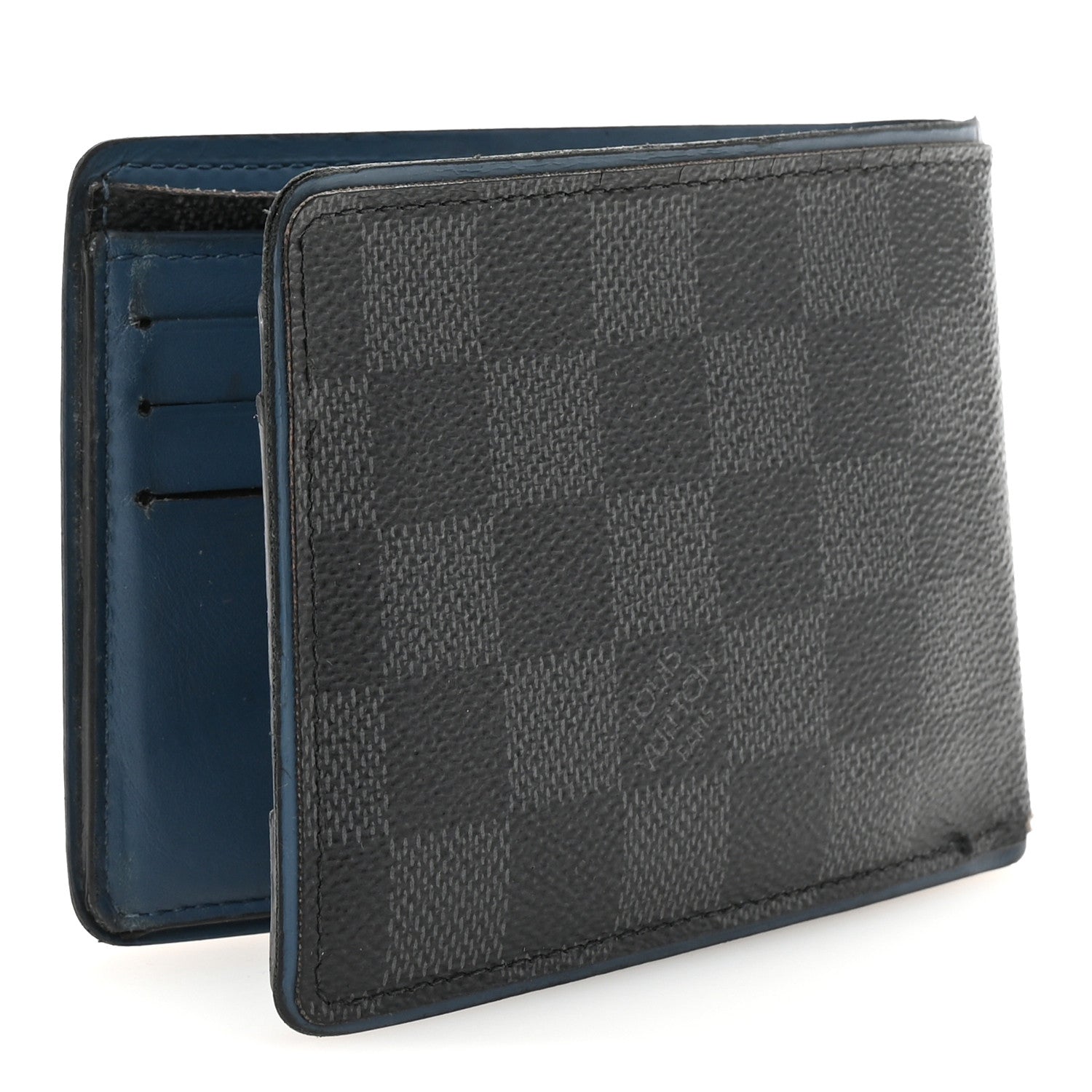 Damier Graphite Multiple Wallet Blue