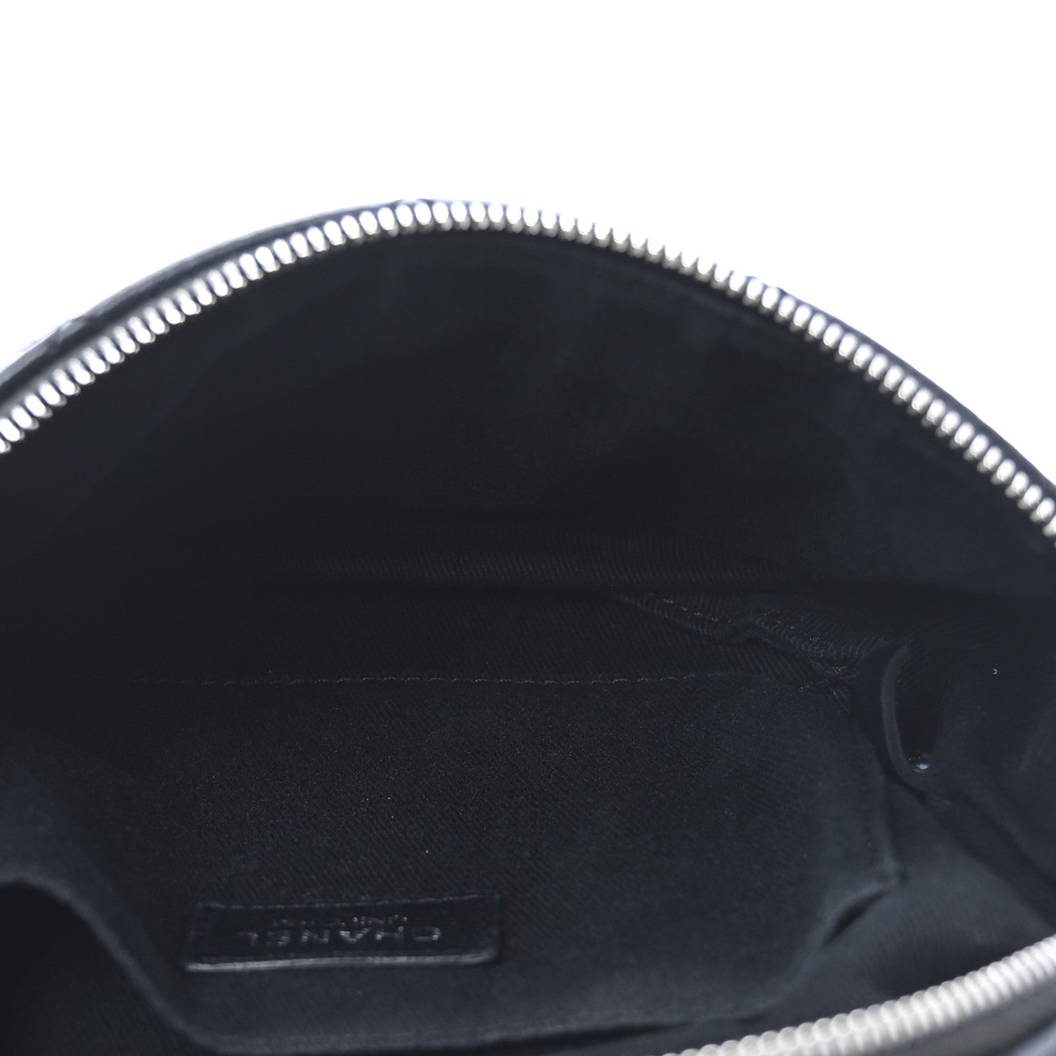 Grained Calfskin Quilted Waist Belt Bag Black