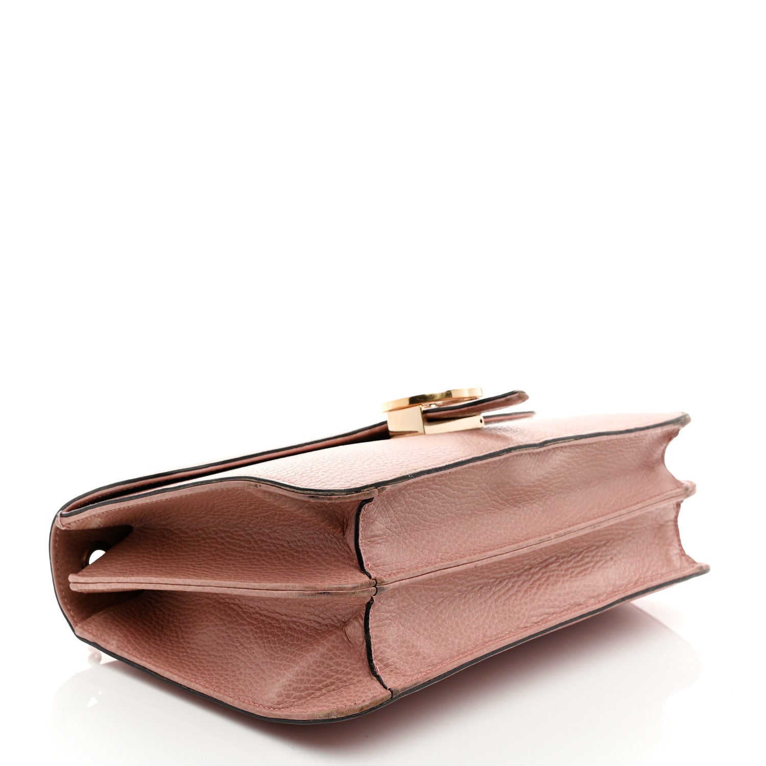 Dollar Calfskin Interlocking G Shoulder Bag Soft Pink