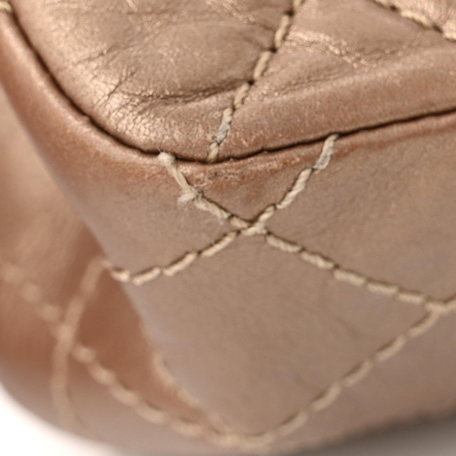 Metallic Aged Calfskin Quilted 2.55 Reissue 225 Flap Dark Gold