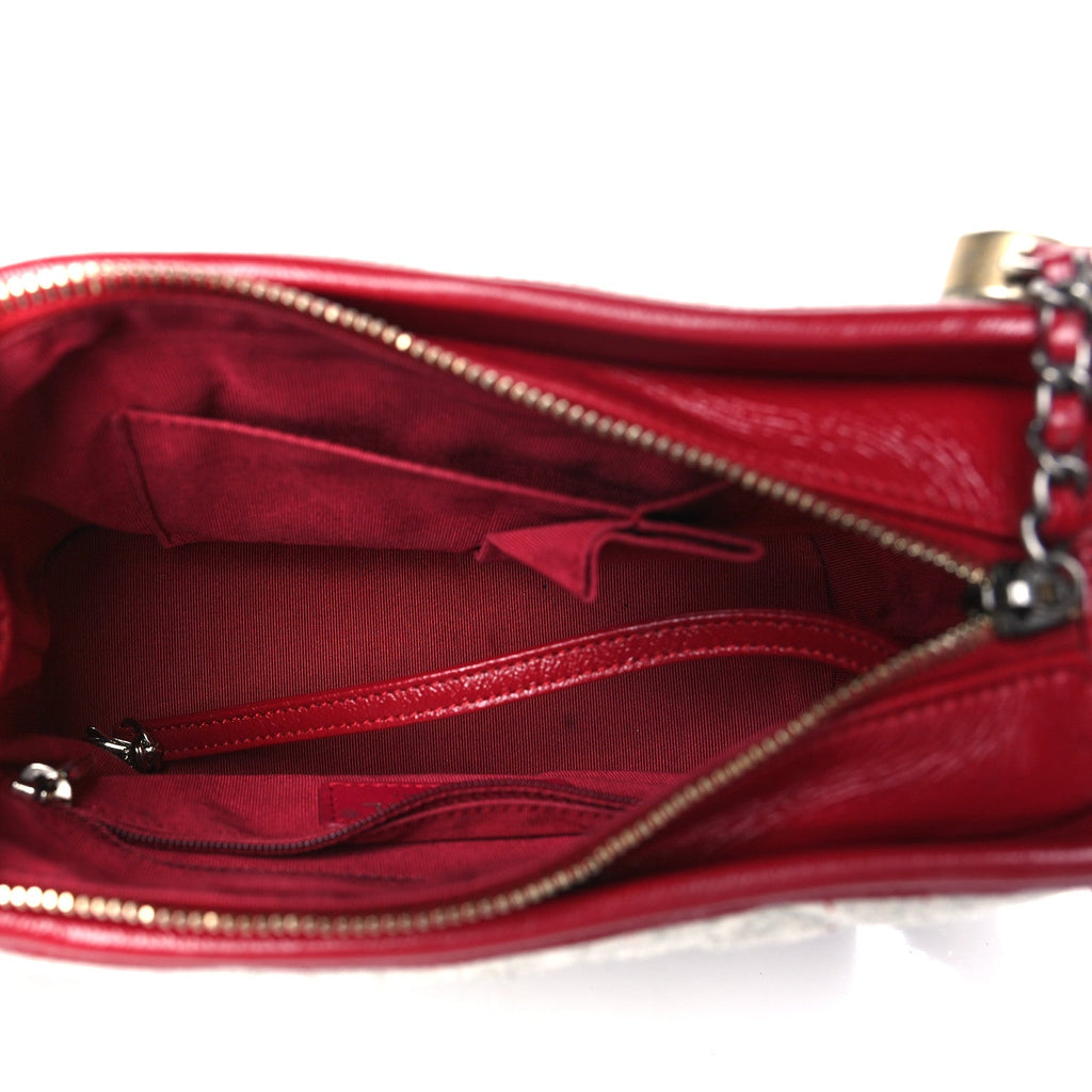 Wool Calfskin Quilted Small Gabrielle Hobo Navy