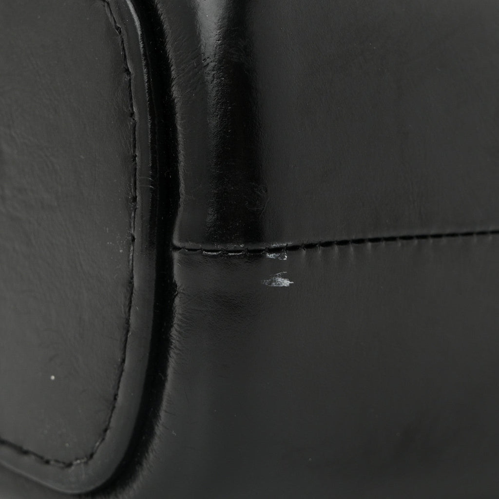 Aged Calfskin Quilted Small Gabrielle Logo Hobo Black