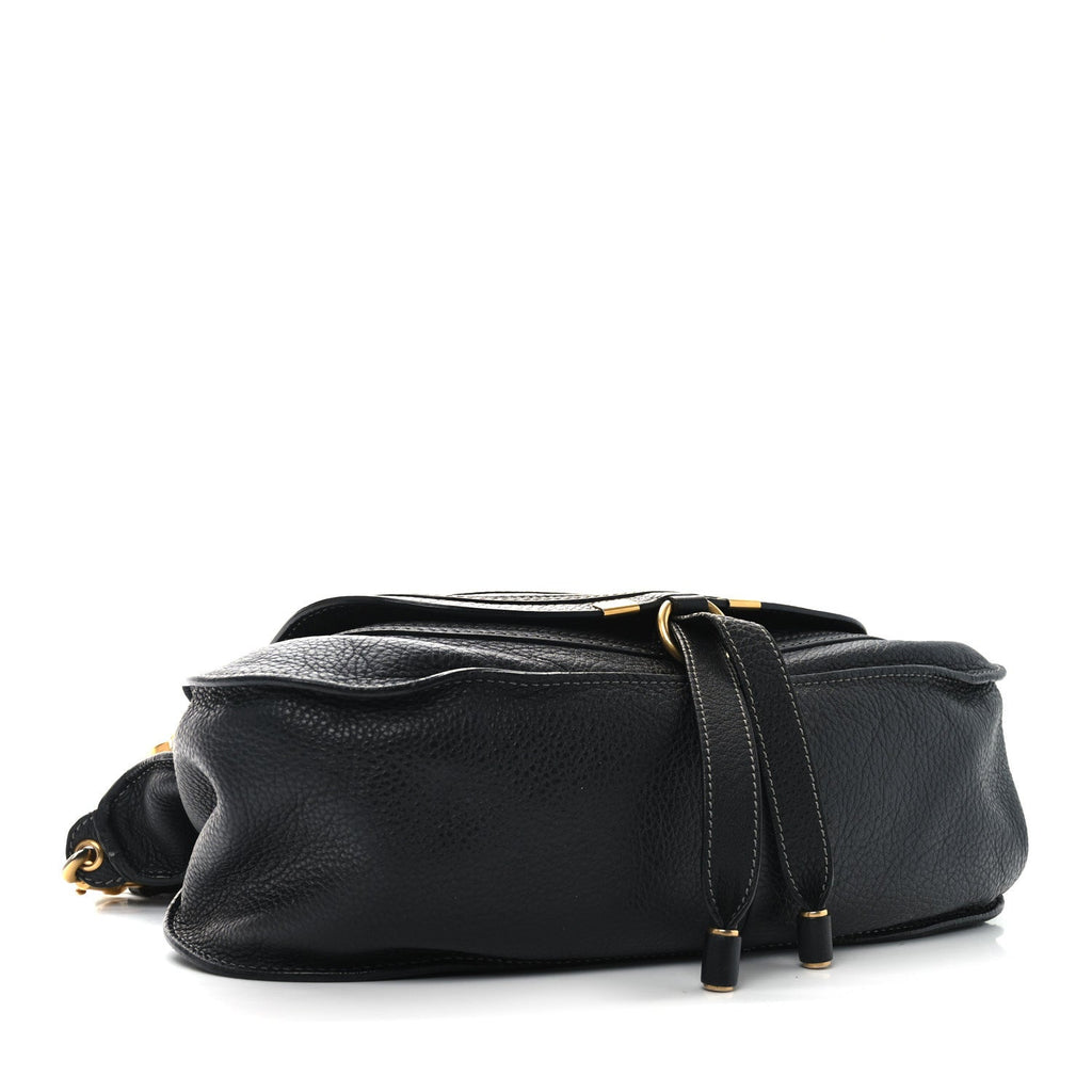 Calfskin Medium Marcie Satchel Black