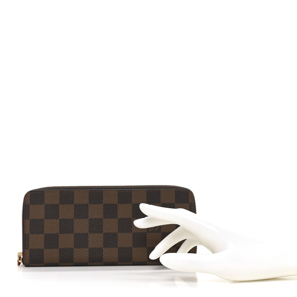 Damier Ebene Clemence Wallet Cherry