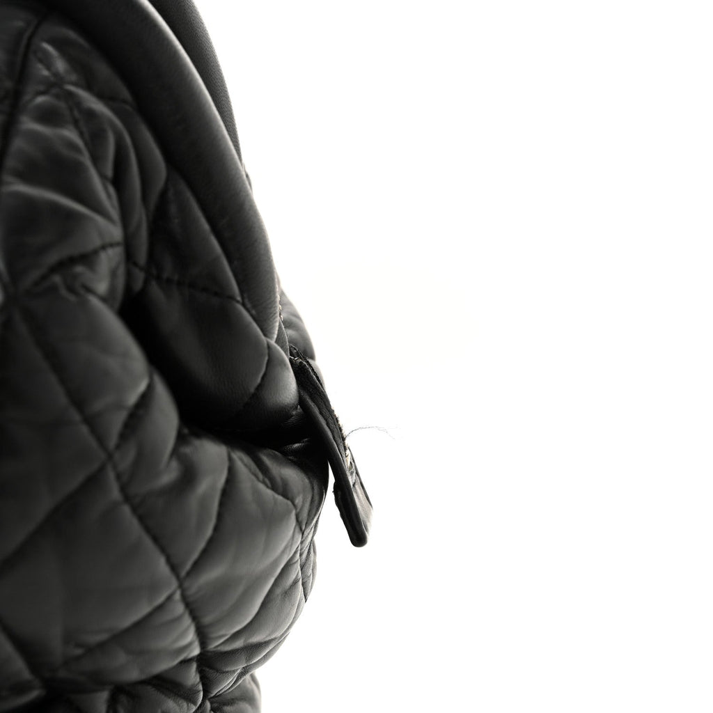 Lambskin Coco Cocoon Bowler Black