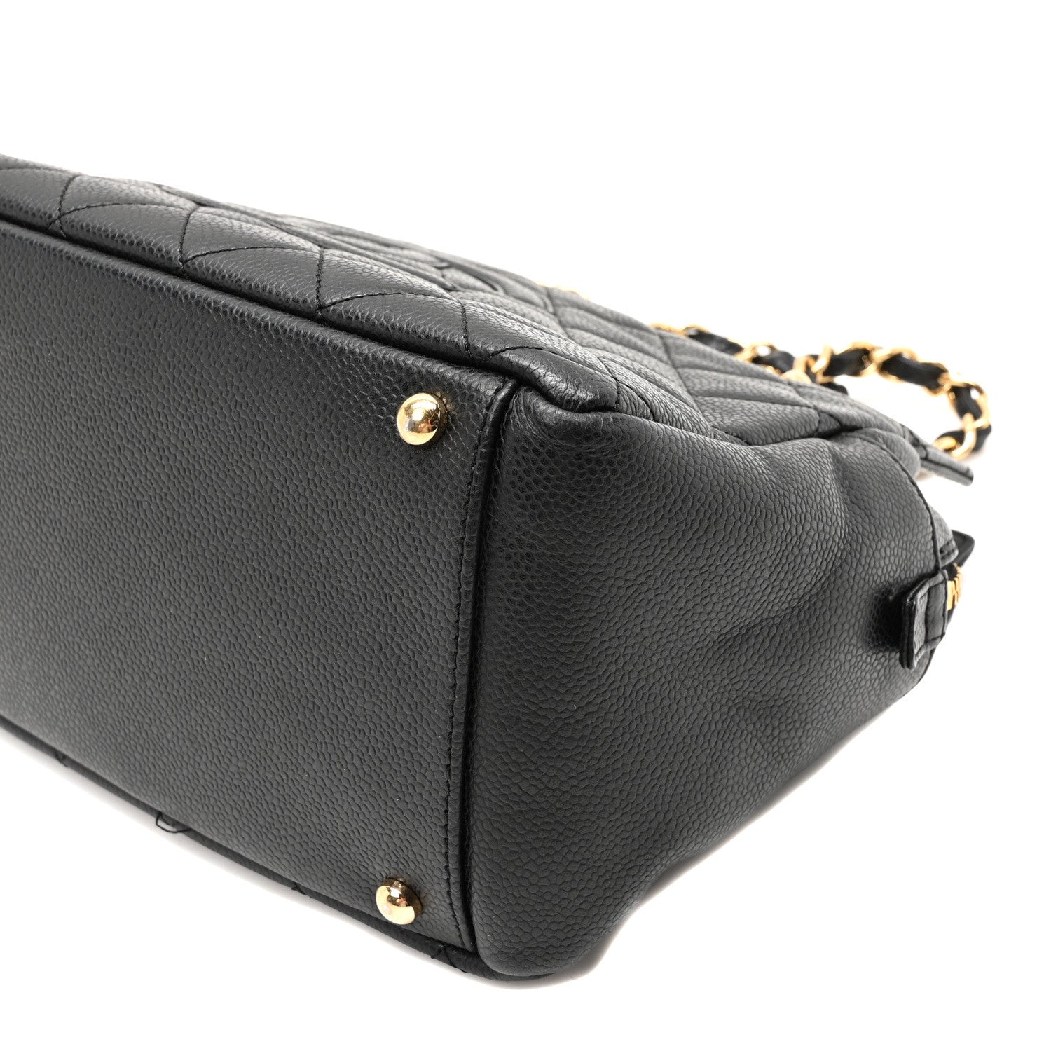 Caviar Quilted Petit Timeless Tote PTT Black