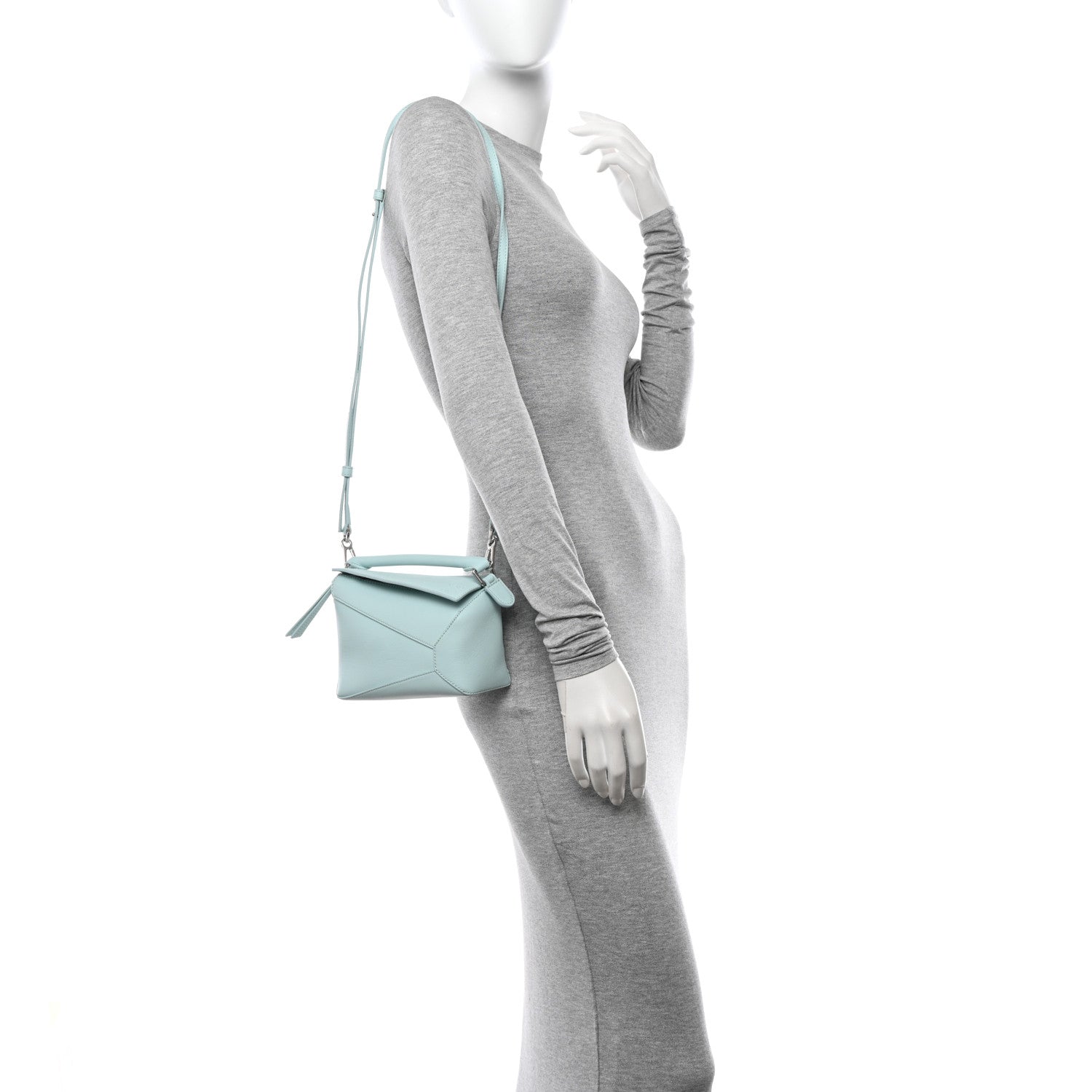Calfskin Mini Puzzle Edge Bag Iceberg
