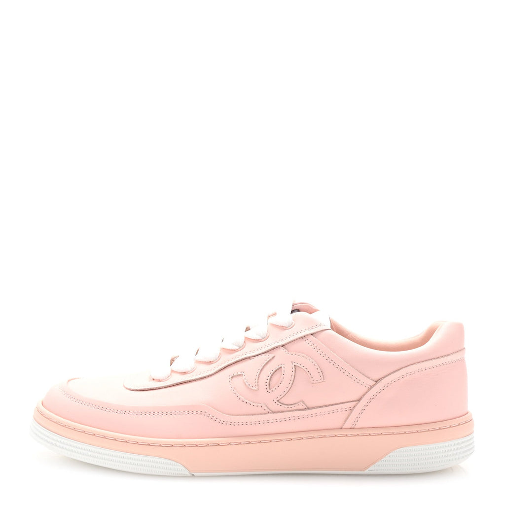 Calfskin Womens CC Sneakers 39.5 Light Pink