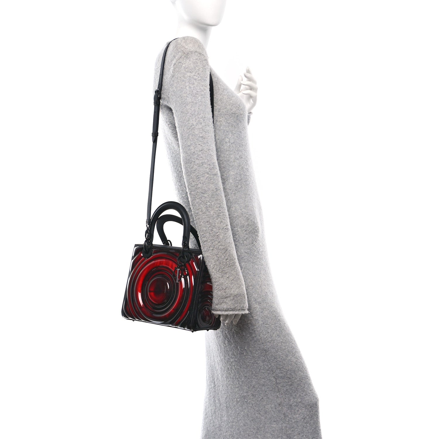 Ultra Matte Calfskin PVC Medium Kohei Nawa Lady Art Red