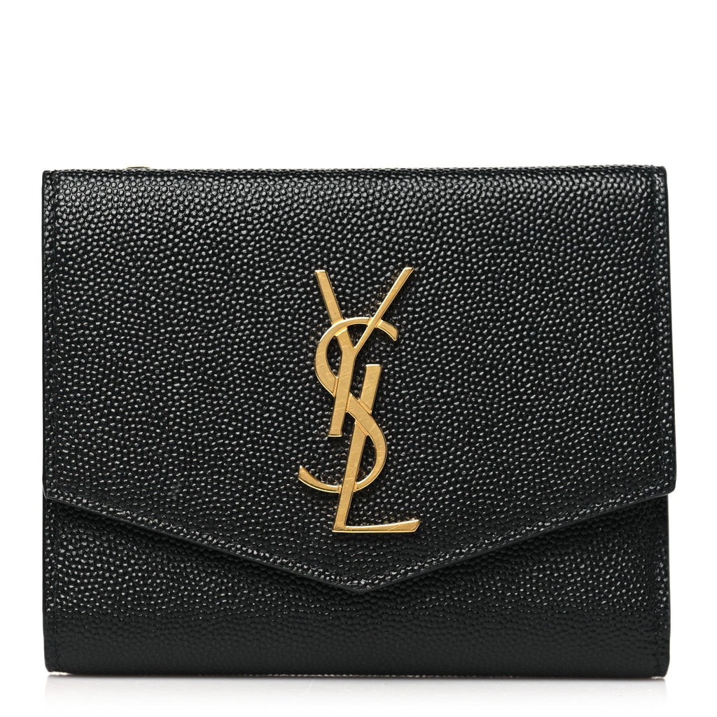 Grain De Poudre Monogram Bi-Fold Wallet Black