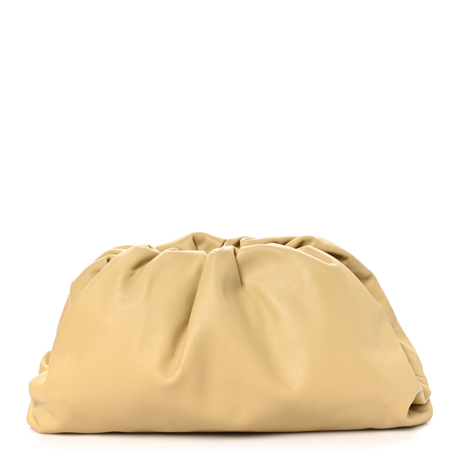 Smooth Butter Calf The Pouch Oversized Clutch Tapioca