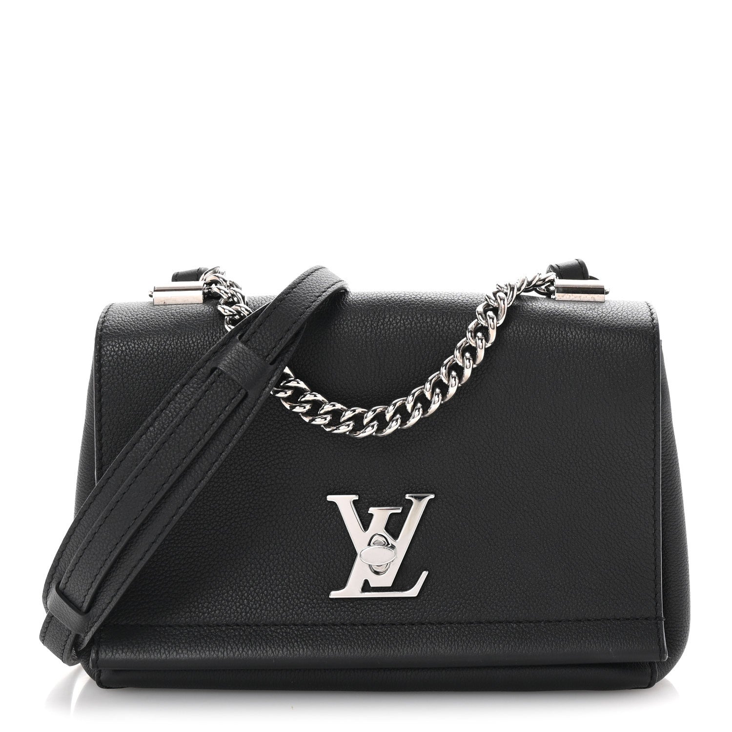 Calfskin Lockme II Chain Bag BB Black