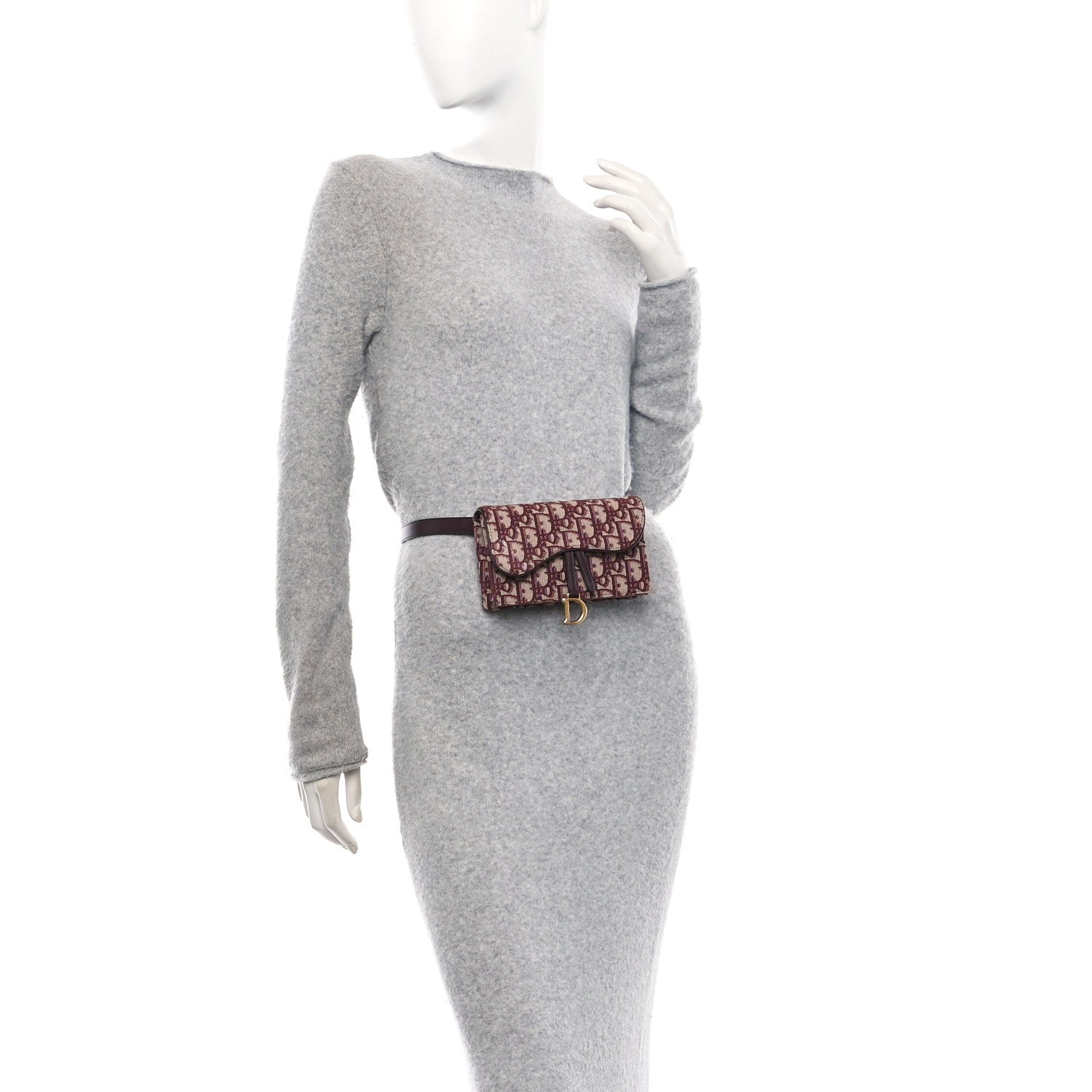 Oblique Saddle Belt Bag Bordeaux
