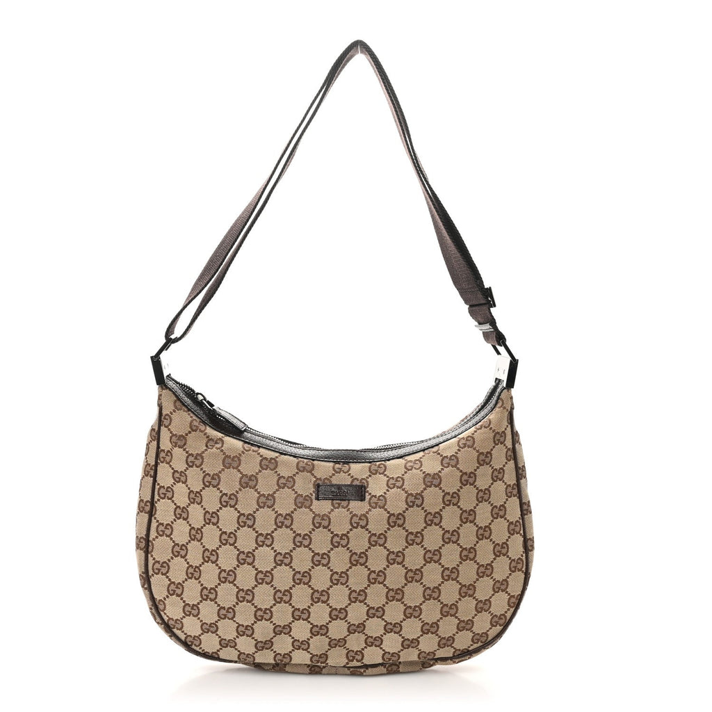 Monogram Medium Half Moon Hobo Dark Brown