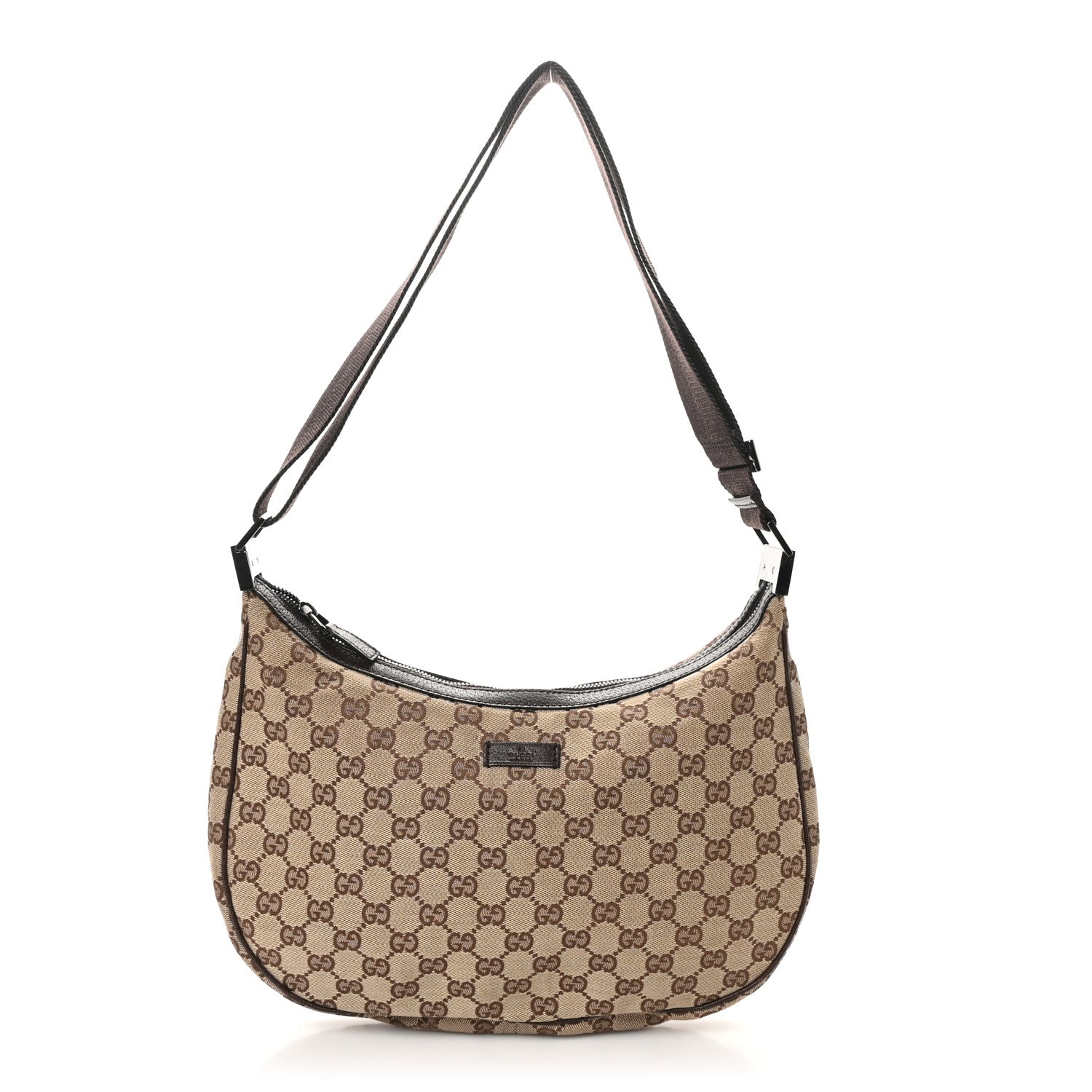 Monogram Medium Half Moon Hobo Dark Brown