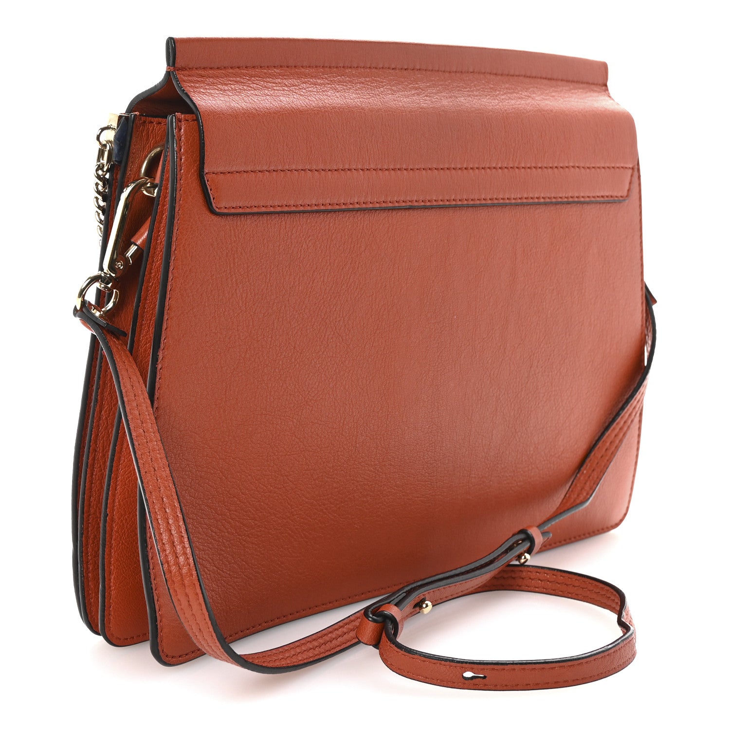 Goatskin Medium Faye Shoulder Bag Coral