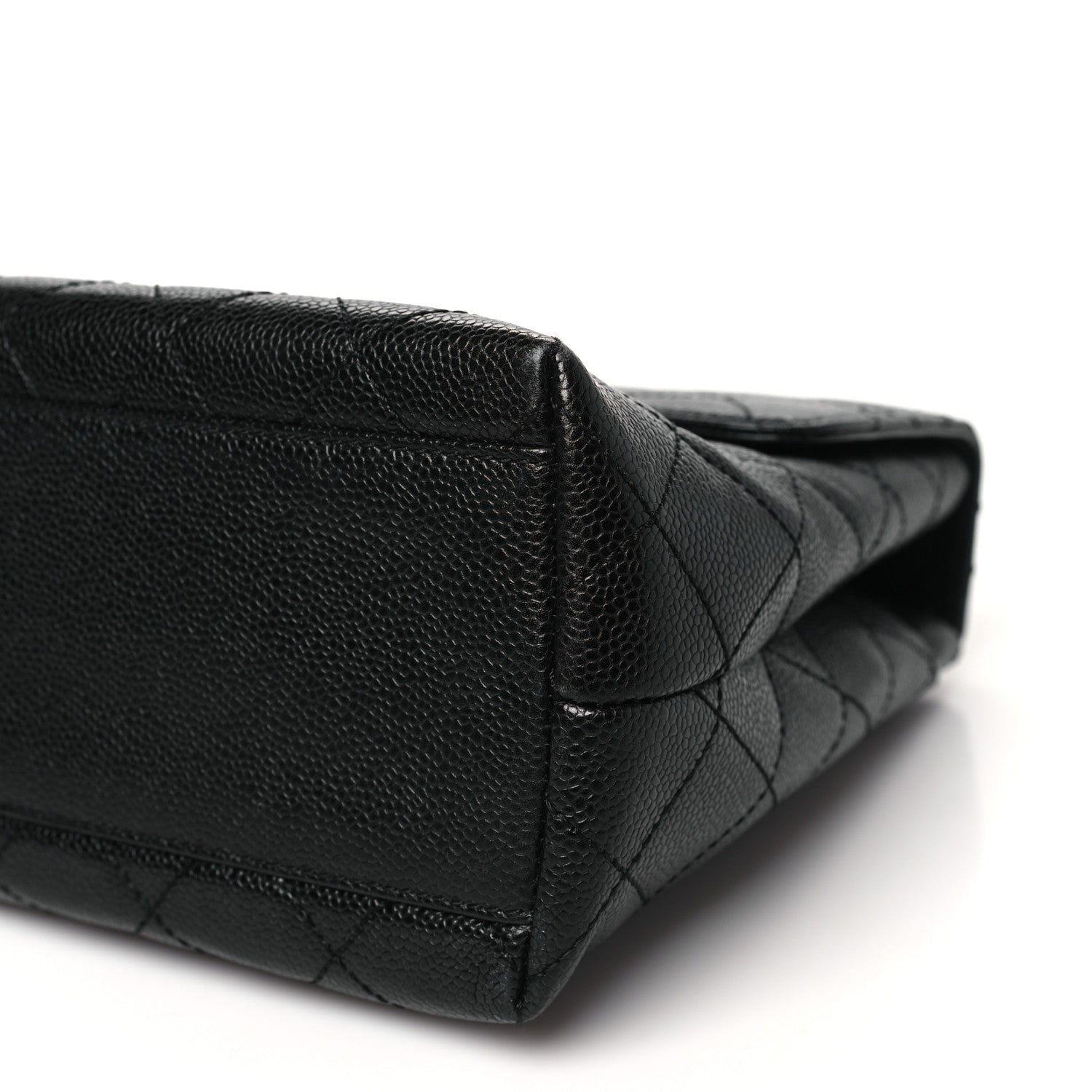 Caviar Quilted Jumbo Kelly Flap Black