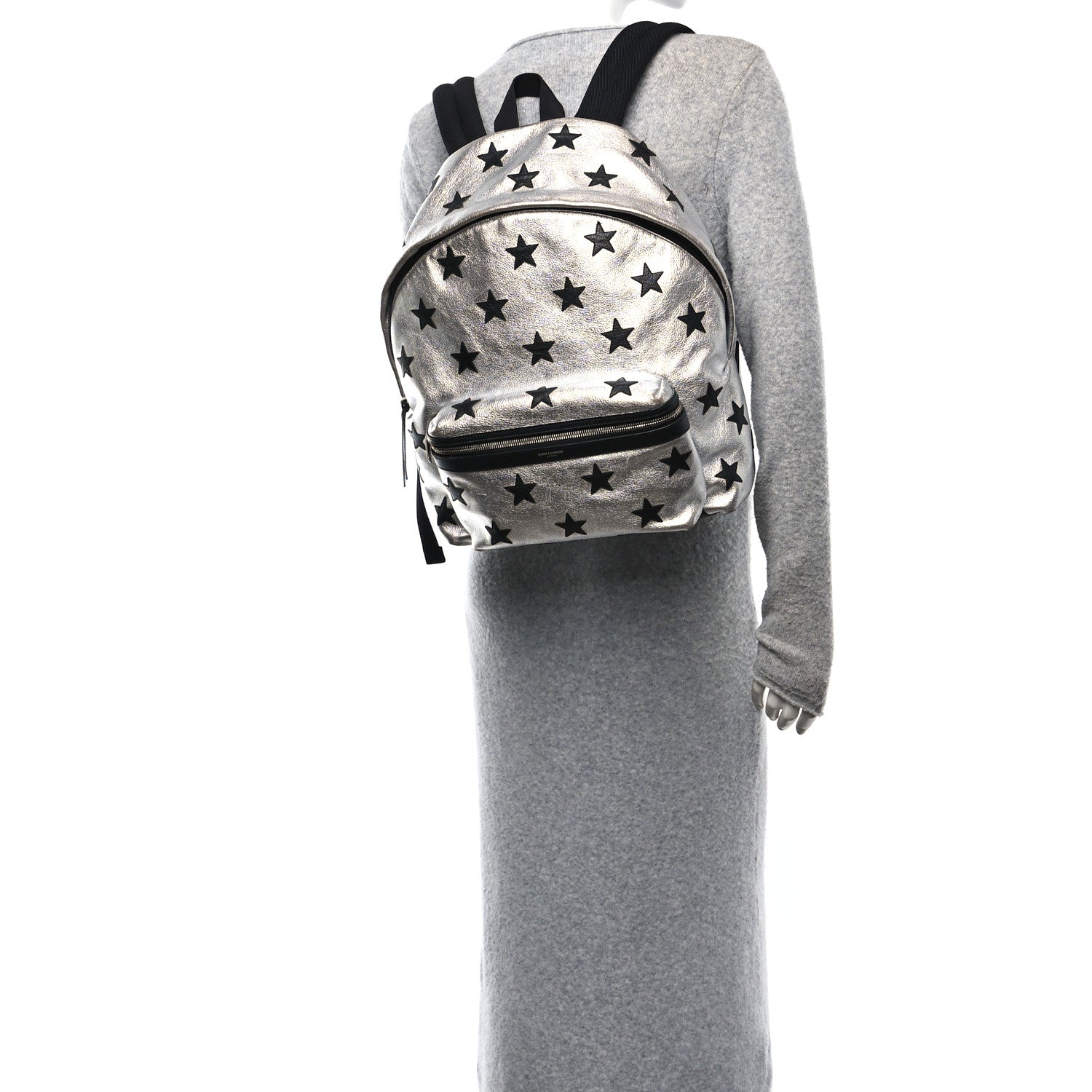 Metallic Buffalo Star Hunting Backpack Silver Black