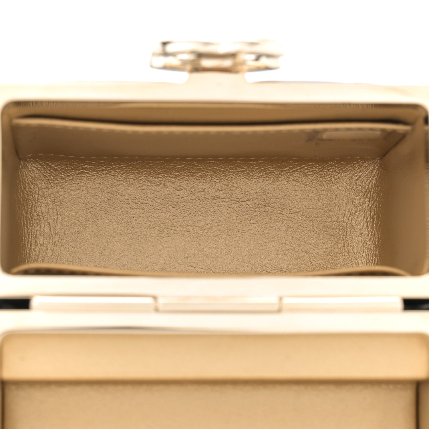 Lambskin Quilted Small Box With Chain Black
