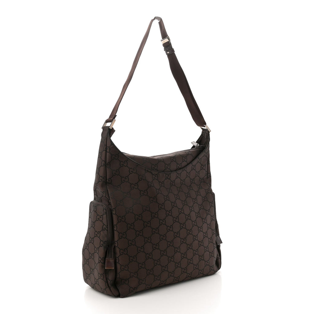 Nylon Monogram Extra Large Satchel Dark Brown