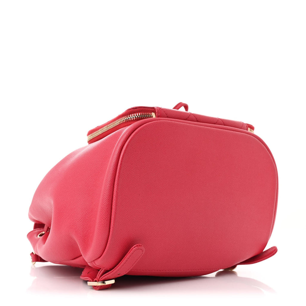 Caviar Quilted Mini Business Affinity Backpack Dark Pink