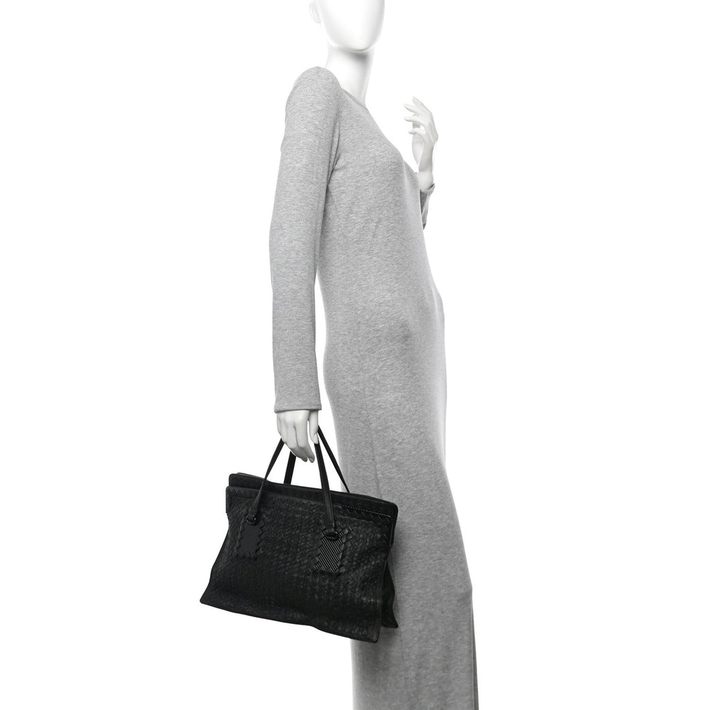 Nappa Intrecciato Tote Black