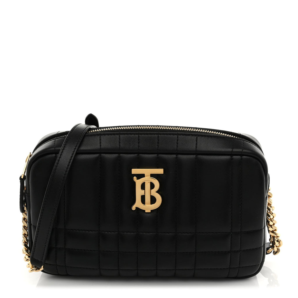 Calfskin Quilted Small Lola Camera Bag Black