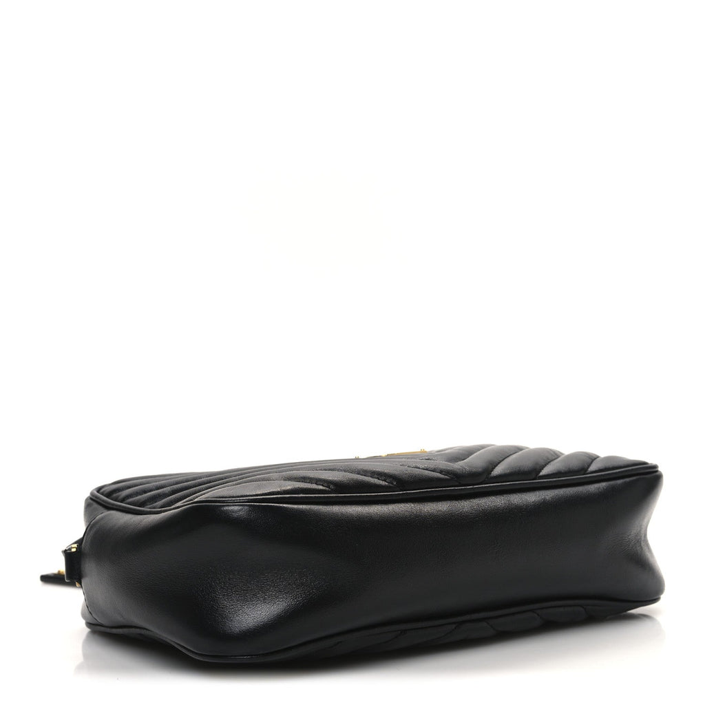 Calfskin Matelasse Monogram Lou Camera Bag Black