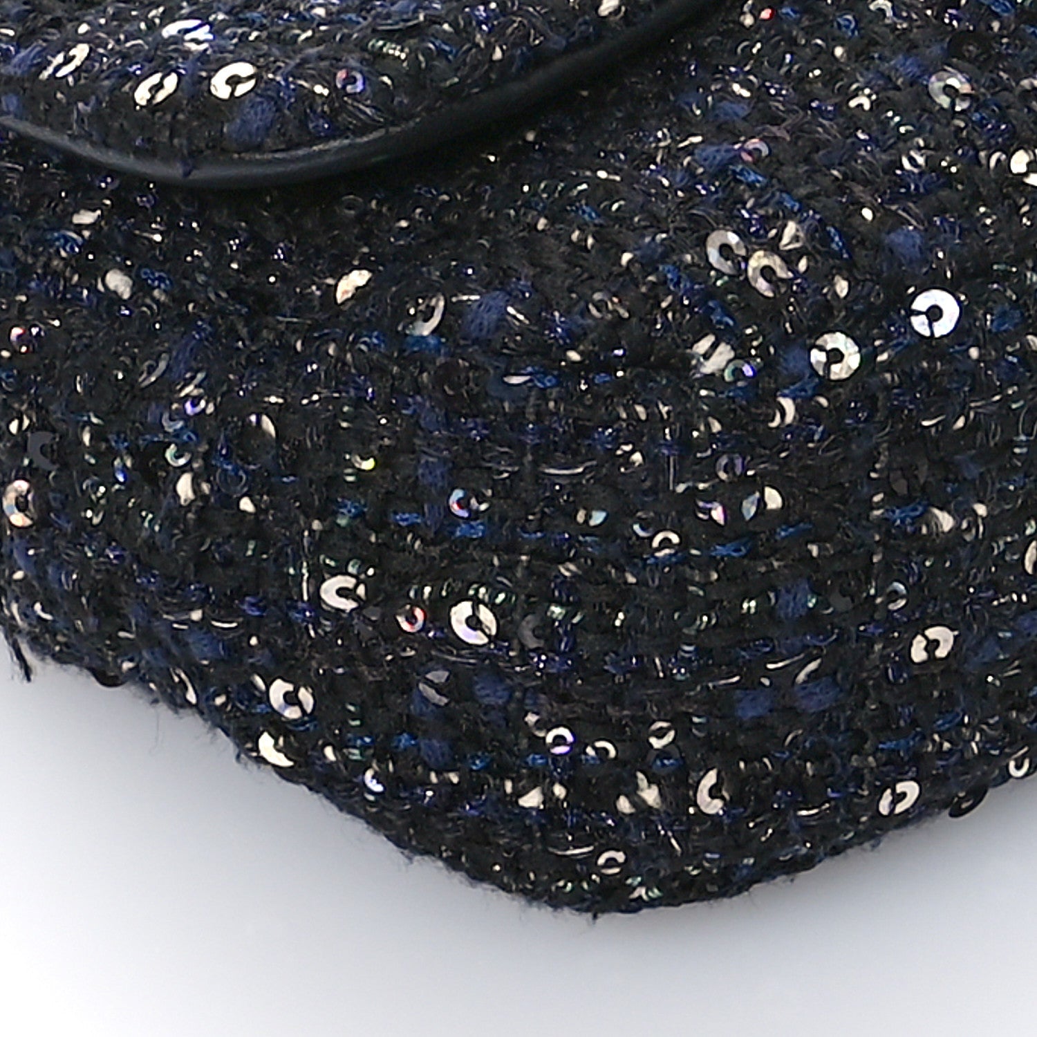 Tweed Mini Pearl Handle Flap Black Ecru