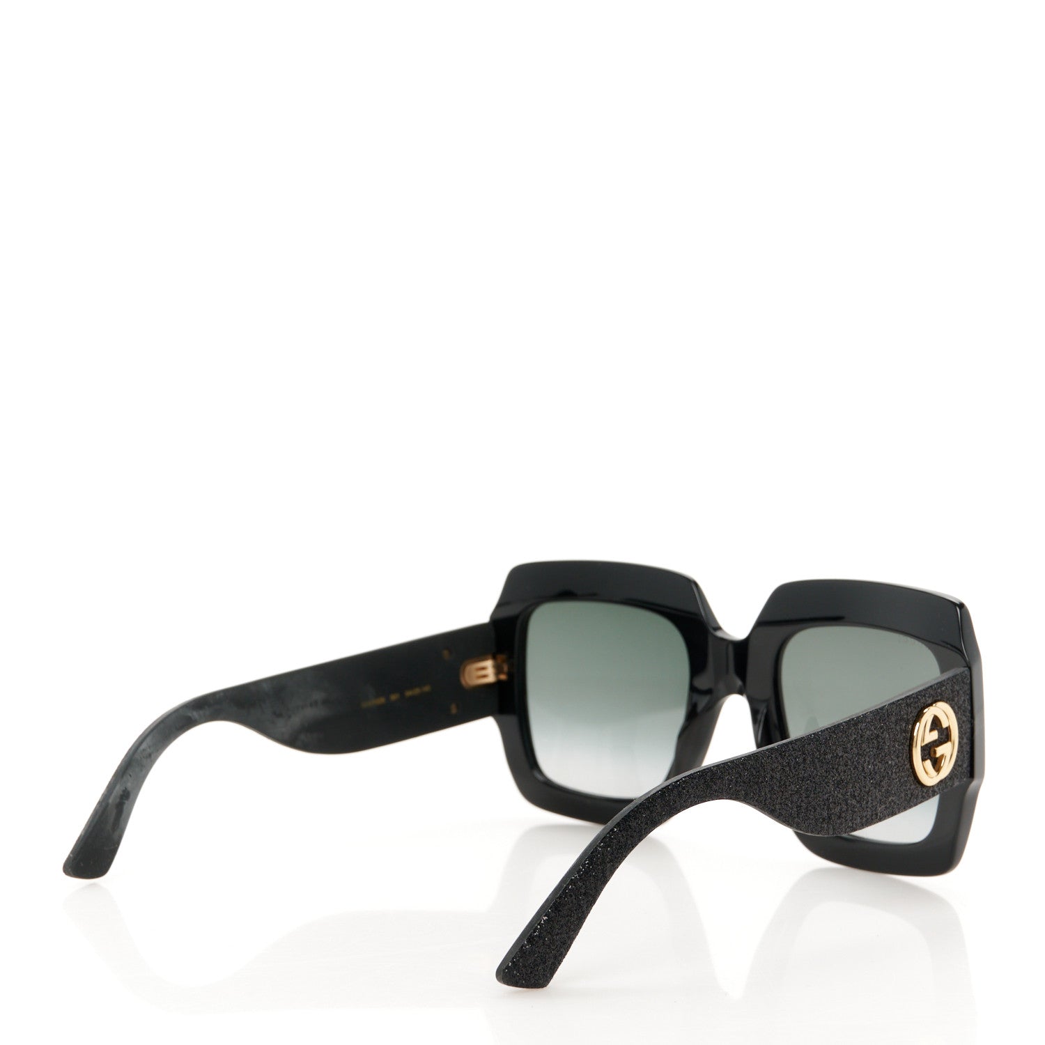 Square Frame Glitter GG0102S Sunglasses Black